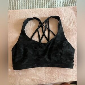 Lululemon Black Camo Sports Bra